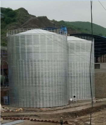 西藏粮食钢板仓的安装全过程不用热焊接